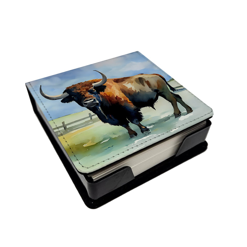 American Bison PU Leather Note Paper Holder