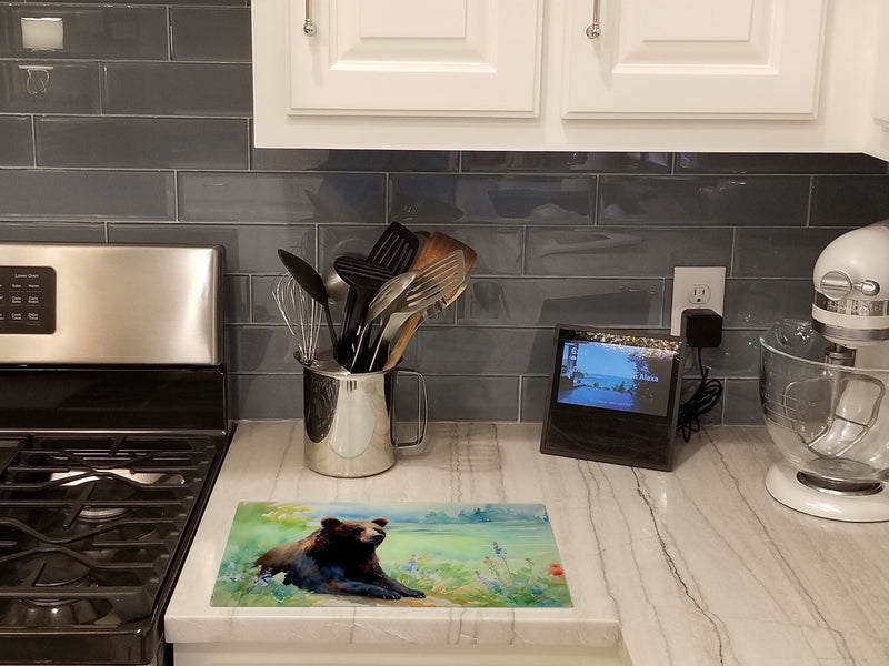 American Black Bear Glass Cutting Boards – Durable, Decorative Kitchen Art Large