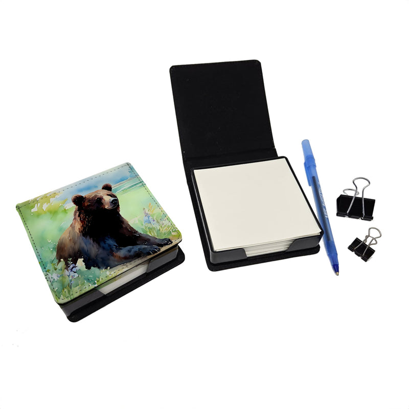 American Black Bear PU Leather Note Paper Holder