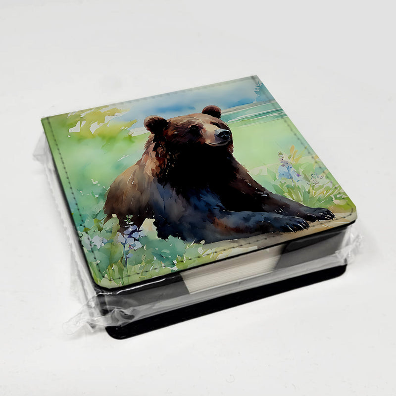 American Black Bear PU Leather Note Paper Holder