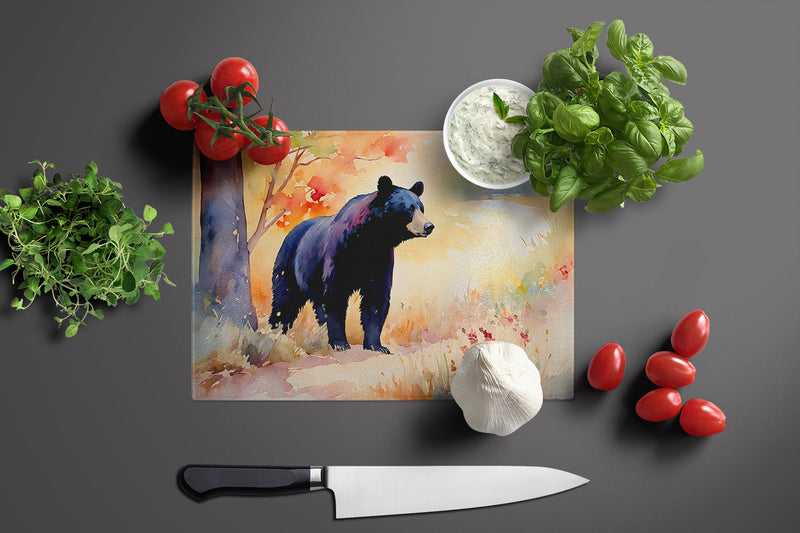 American Black Bear Glass Cutting Board Large