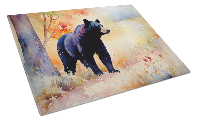 American Black Bear Glass Cutting Board Large