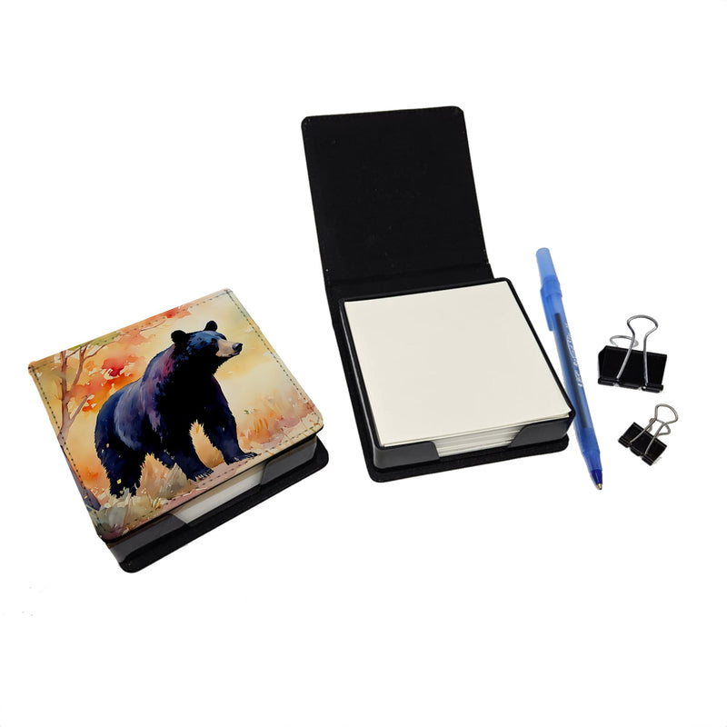 American Black Bear PU Leather Note Paper Holder