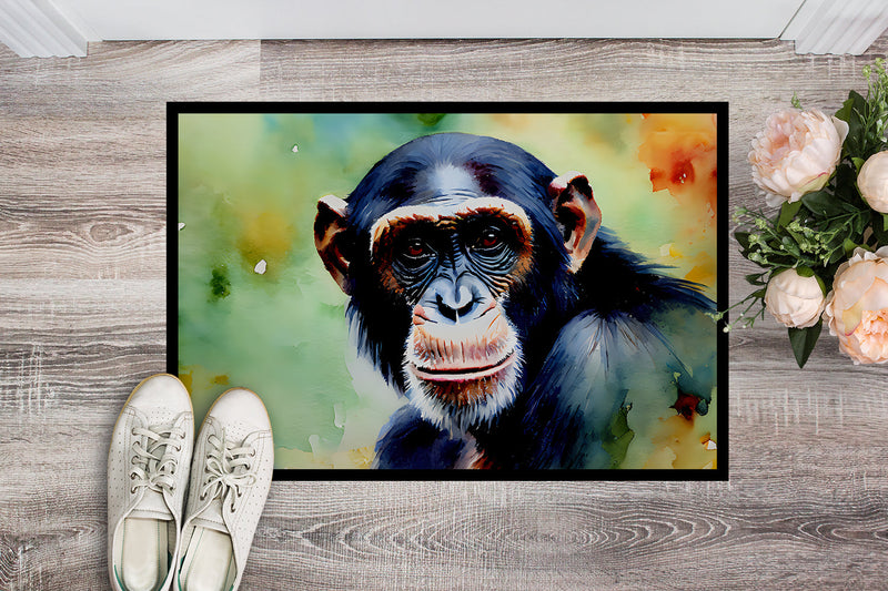 Chimpanzee Doormat - Large 24x36 – Indoor/Outdoor Floor Mat with Artistic Flair