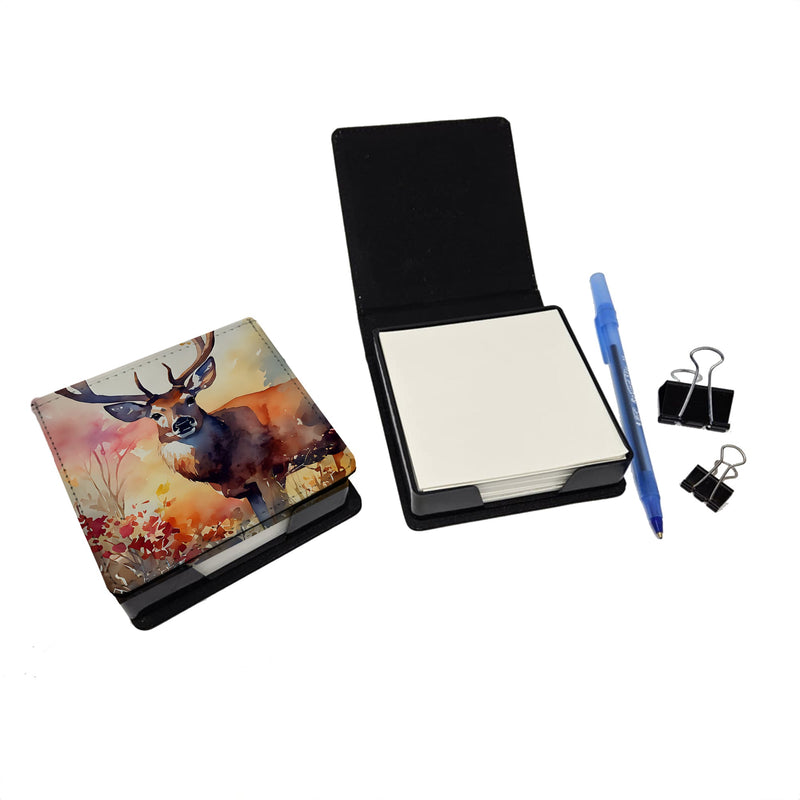 Deer PU Leather Note Paper Holder