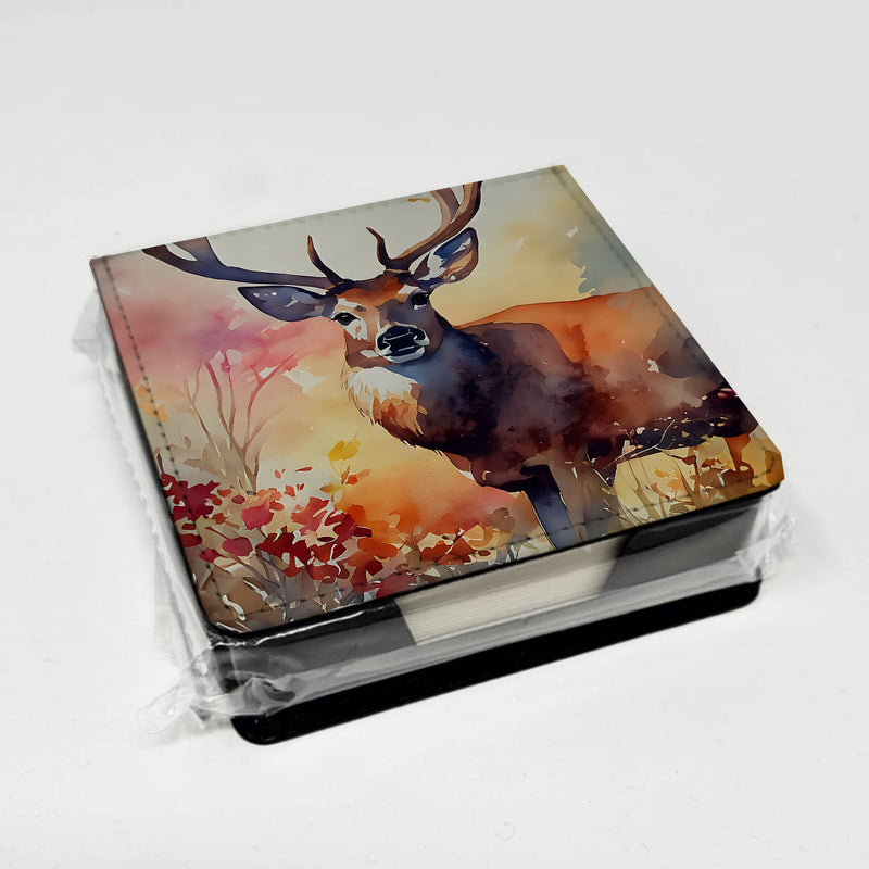 Deer PU Leather Note Paper Holder