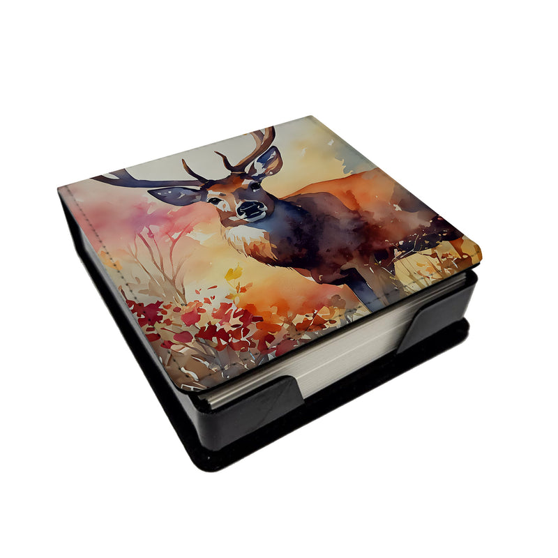 Deer PU Leather Note Paper Holder