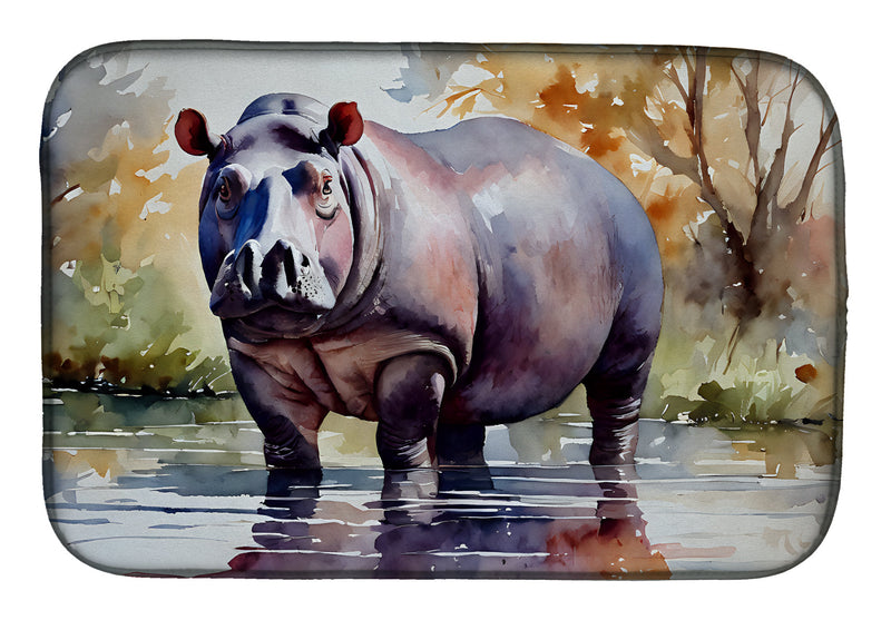 Hippopotamus Dish Drying Mat