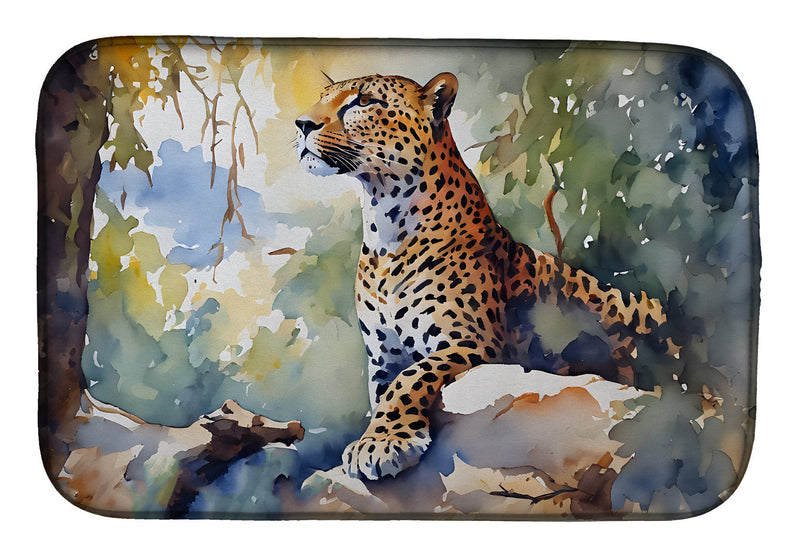 Leopard Dish Drying Mat