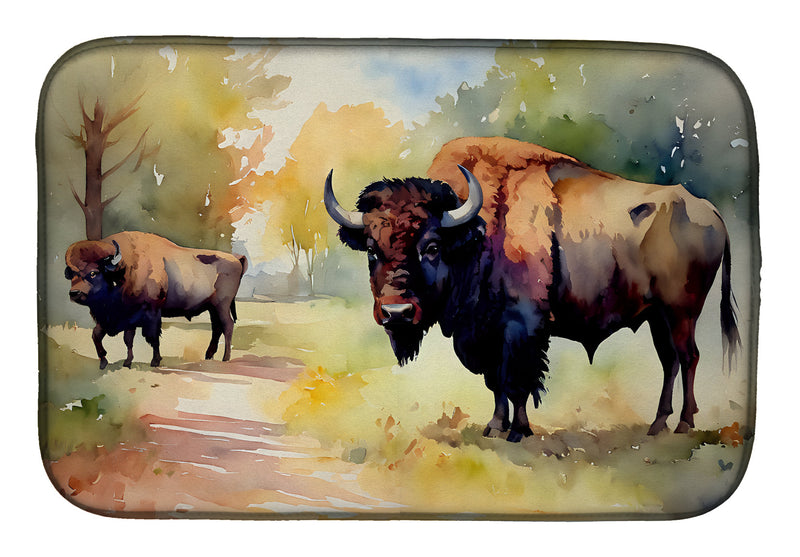 Wood Bison Dish Drying Mat