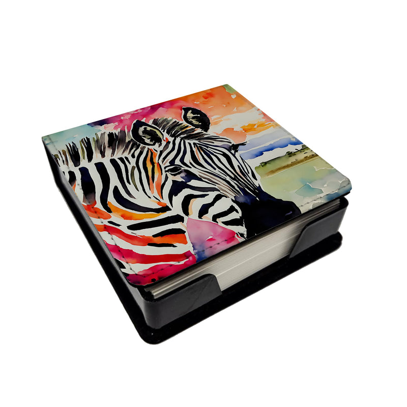 Zebra PU Leather Note Paper Holder