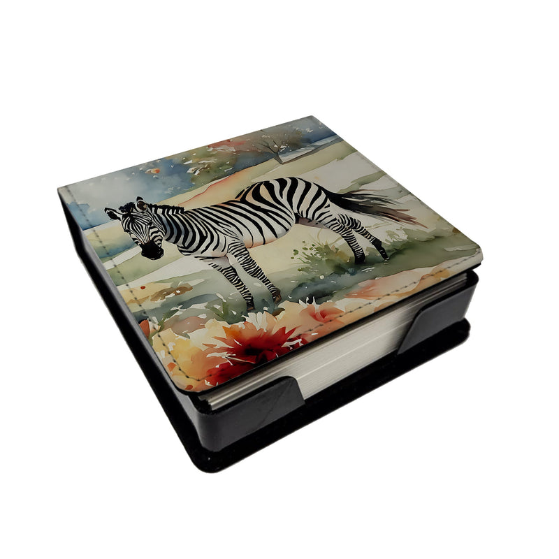 Zebra PU Leather Note Paper Holder