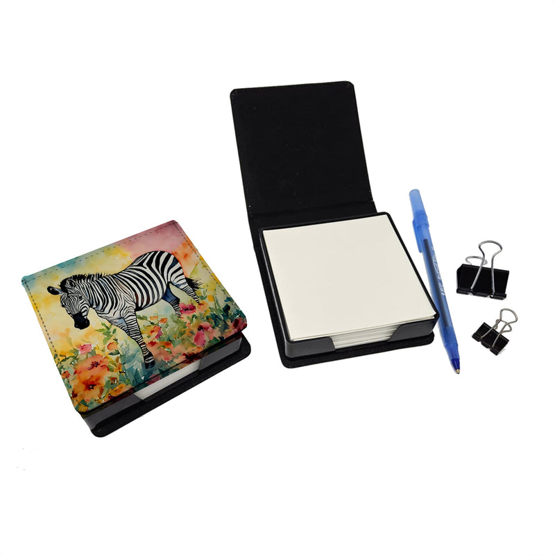 Zebra PU Leather Note Paper Holder