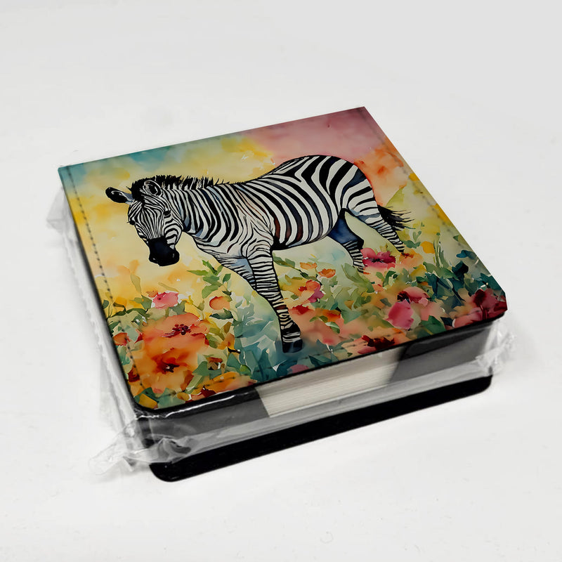 Zebra PU Leather Note Paper Holder