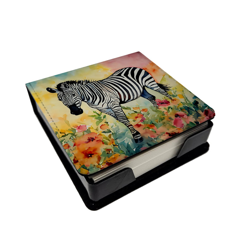 Zebra PU Leather Note Paper Holder