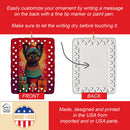 Affenpinscher Holiday Christmas Porcelain Ornament