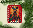 Airedale Terrier Holiday Christmas Porcelain Ornament