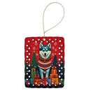 Alaskan Klee Kai Holiday Christmas Porcelain Ornament