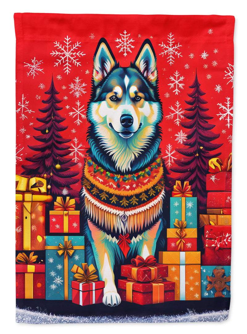 Alaskan Malamute Holiday Christmas Garden Flag