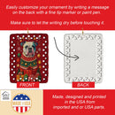 American Bulldog Holiday Christmas Porcelain Ornament