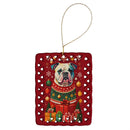 American Bulldog Holiday Christmas Porcelain Ornament