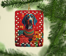 American English Coonhound Holiday Christmas Porcelain Ornament