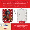 American English Coonhound Holiday Christmas Porcelain Ornament