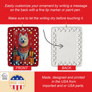 American Eskimo Holiday Christmas Porcelain Ornament