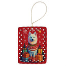 American Eskimo Holiday Christmas Porcelain Ornament