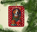 American Foxhound Dog Holiday Christmas Porcelain Ornament