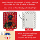 Black Russian Terrier Holiday Christmas Porcelain Ornament