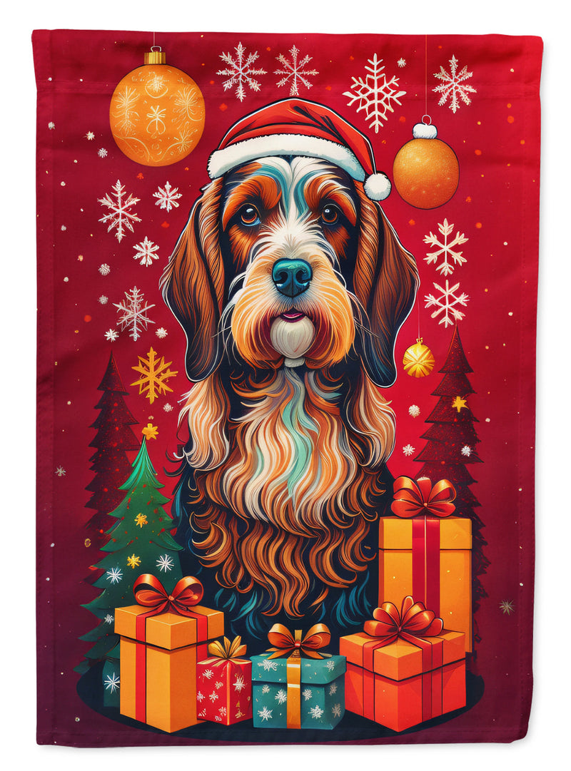 Petit Basset Griffon Vendeen Holiday Christmas House Flag