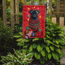 Black Pug Holiday Christmas Garden Flag – Outdoor Decorative Yard Flag