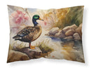 American Black Duck Standard Pillowcase – Artistic Decorative Front, White Back