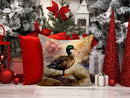 American Black Duck Throw Pillow - 14x14 Decorative Pillow – Art for Your Home & Patio