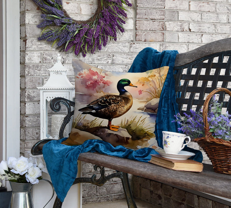 American Black Duck Throw Pillow