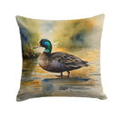 American Black Duck Throw Pillow - 14x14 Decorative Pillow – Art for Your Home & Patio