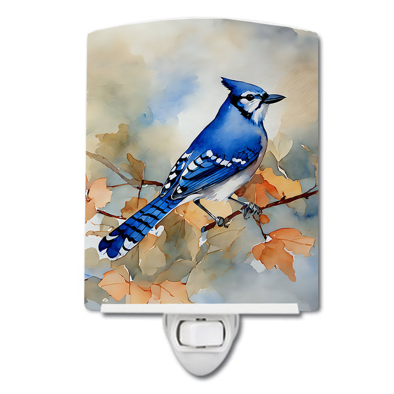 Blue Jay Ceramic Night Light