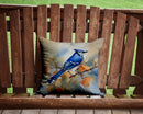 Blue Jay Throw Pillow - 14x14 Decorative Pillow – Art for Your Home & Patio