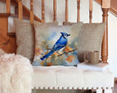 Blue Jay Throw Pillow - 14x14 Decorative Pillow – Art for Your Home & Patio