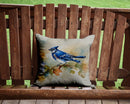 Blue Jay Throw Pillow - 14x14 Decorative Pillow – Art for Your Home & Patio