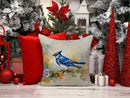 Blue Jay Throw Pillow - 14x14 Decorative Pillow – Art for Your Home & Patio