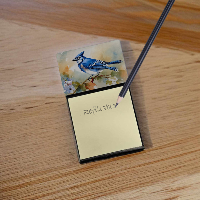 Blue Jay Sticky Note Holder- Refiilable Desk Accessory Note Pad