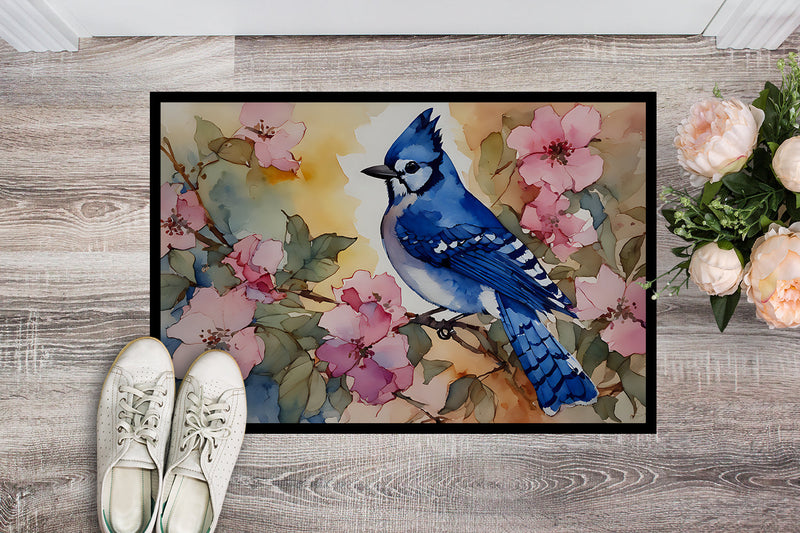 Blue Jay Doormat - 18X27 Indoor / Outdoor Rug | Made in USA