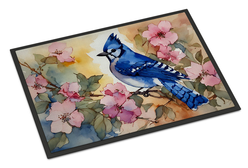 Blue Jay Doormat - 18X27 Indoor / Outdoor Rug | Made in USA