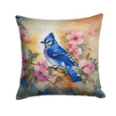 Blue Jay Throw Pillow - 14x14 Decorative Pillow – Art for Your Home & Patio