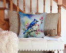Blue Jay Throw Pillow - 14x14 Decorative Pillow – Art for Your Home & Patio
