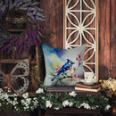 Blue Jay Throw Pillow - 14x14 Decorative Pillow – Art for Your Home & Patio