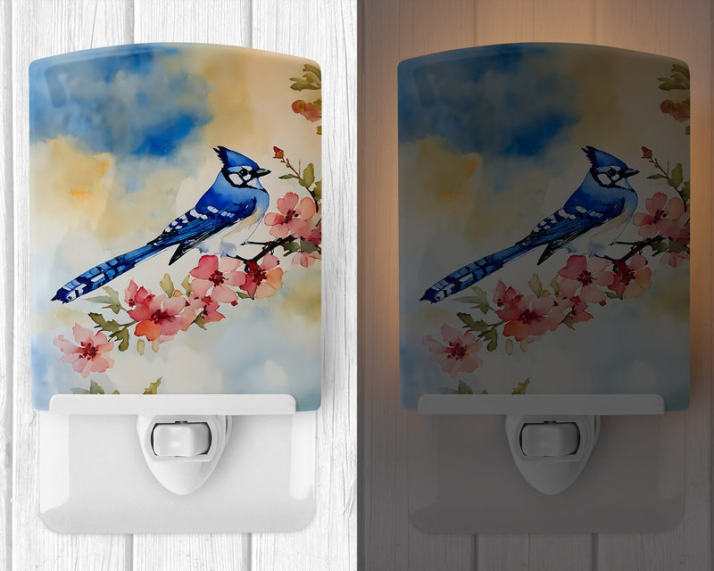 Blue Jay Ceramic Night Light