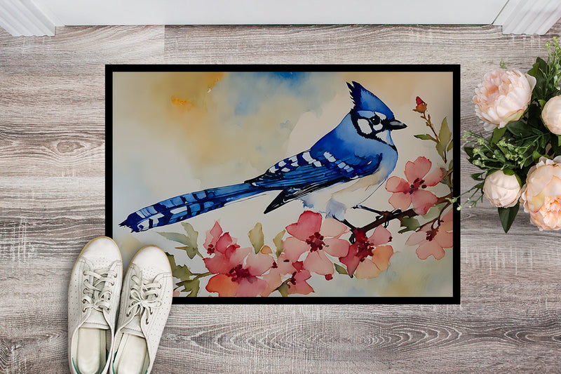Blue Jay Doormat - 18X27 Indoor / Outdoor Rug | Made in USA